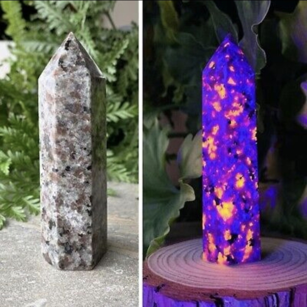 Natural Yooperlite UV Crystal Obelisk Tower #5 New - Picture 7 of 7